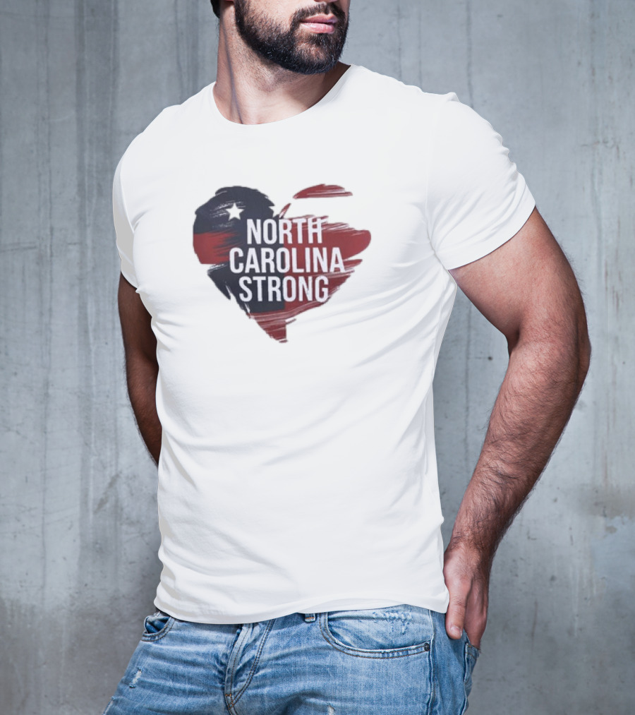 North Carolina Strong Heart Hurricane Helene T-Shirt