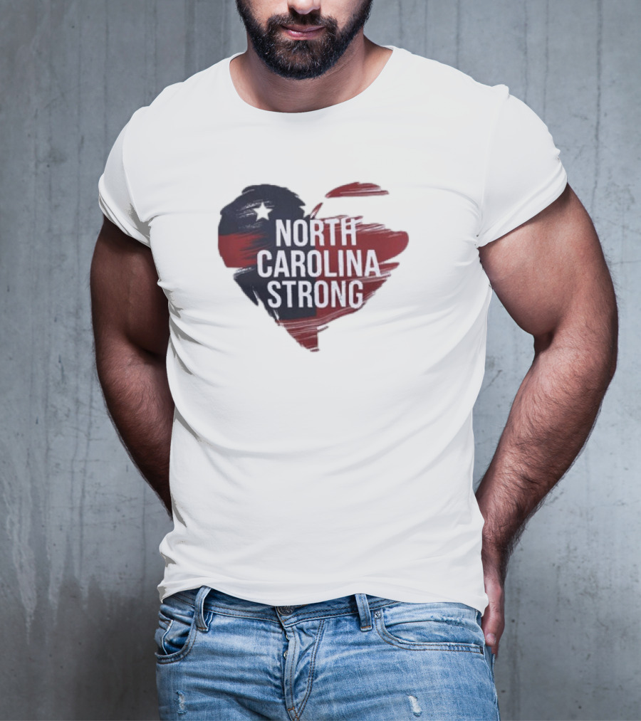 North Carolina Strong Heart Hurricane Helene T-Shirt
