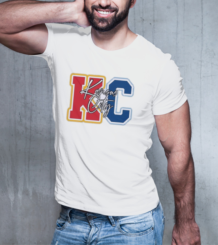 Kansas City Chiefs Royals Red Blue KC Kansas City T-Shirt