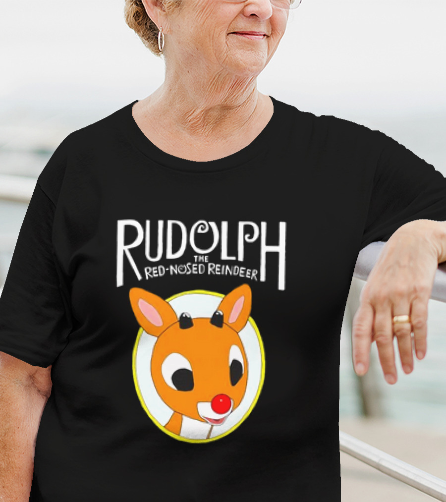 Rudolph The Red-Nosed Reindeer Cute Christmas Character T-Shirt