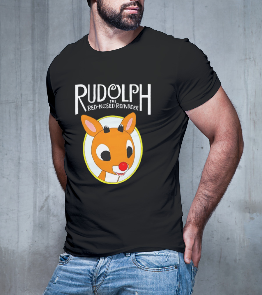 Rudolph The Red-Nosed Reindeer Cute Christmas Character T-Shirt