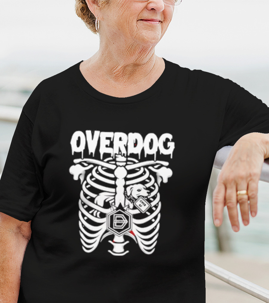 D’Angelo Overdog Skeleton Ribcage Concept With Dog And Bone Elements T-Shirt