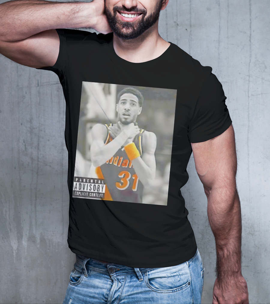Tyrese Haliburton X Reggie Miller Indiana Pacers Knicks Killers Parental Advisory 31 T-Shirt
