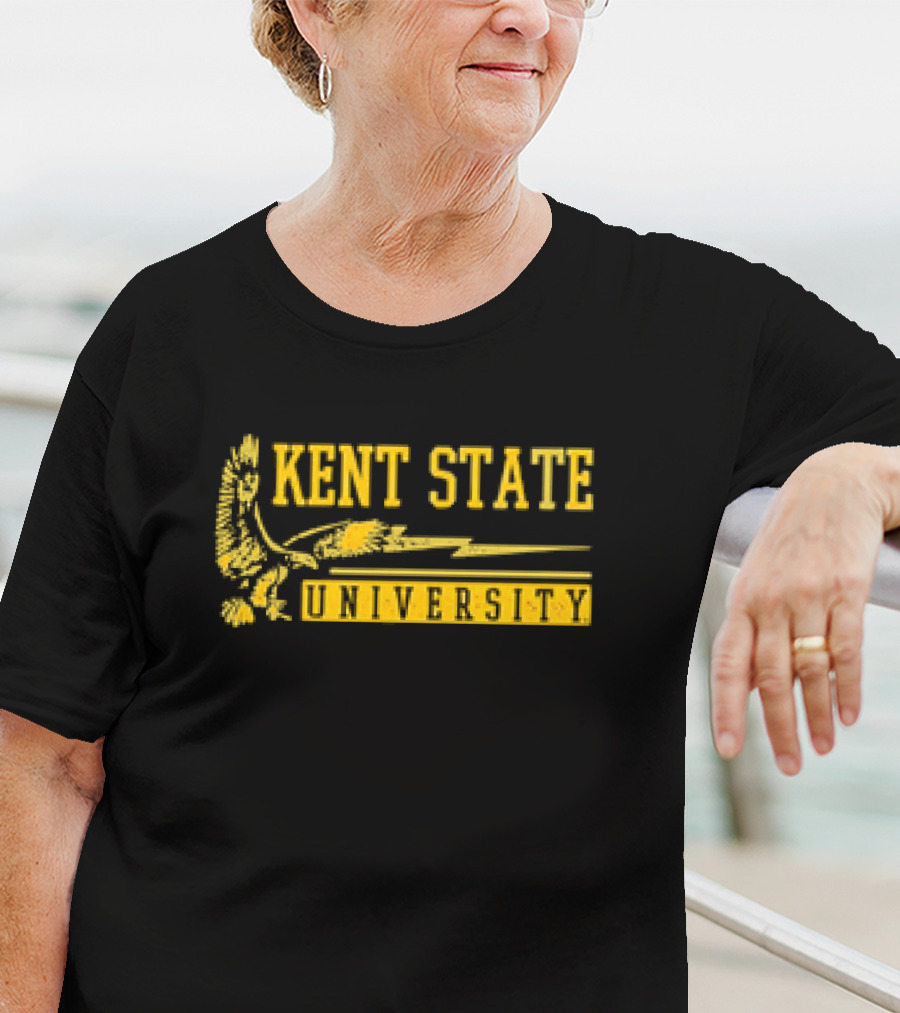 Kent State University Golden Eagles Lightning Bolt T-Shirt