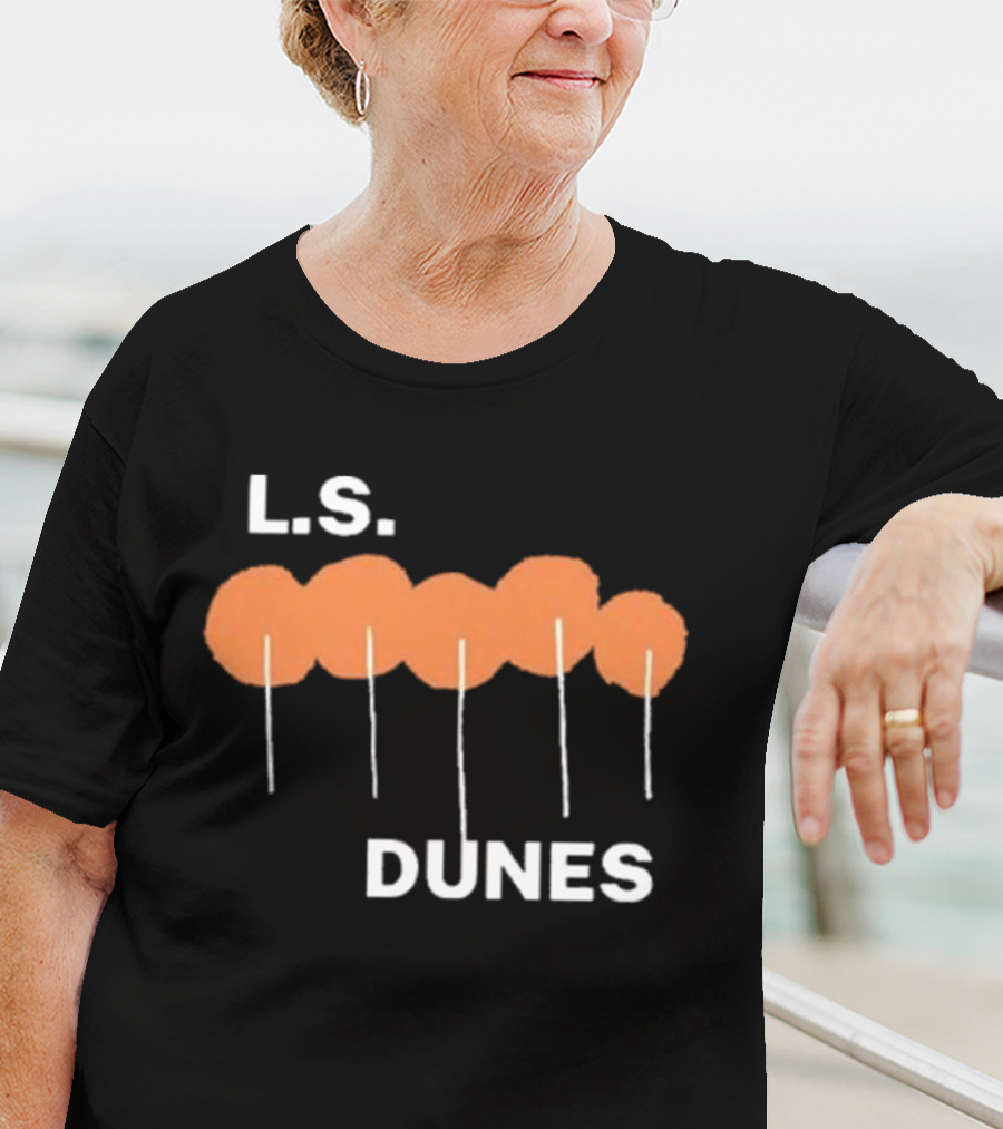 Ls Dunes Poppies Orange Circle T-Shirt