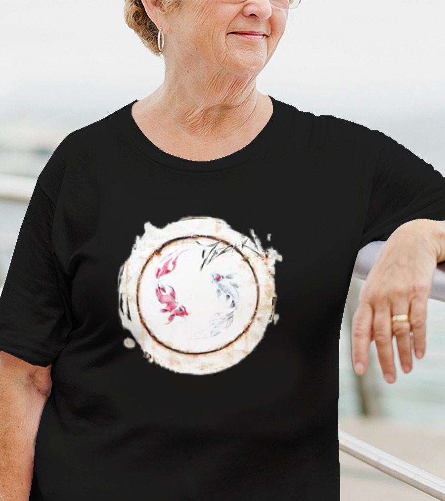Mezak Harmony Koi Yin Yang Retro T-Shirt