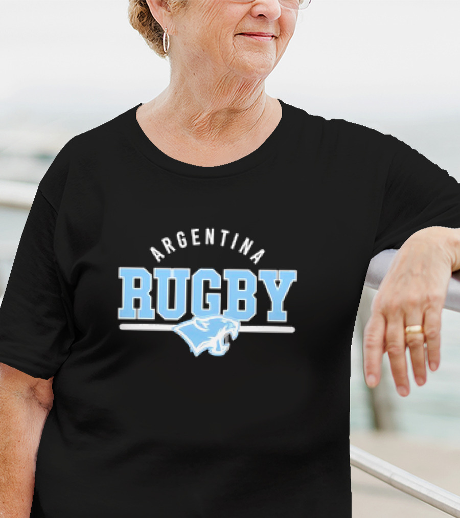 Argentina Rugby Wordmark With Blue Puma Emblem T-Shirt