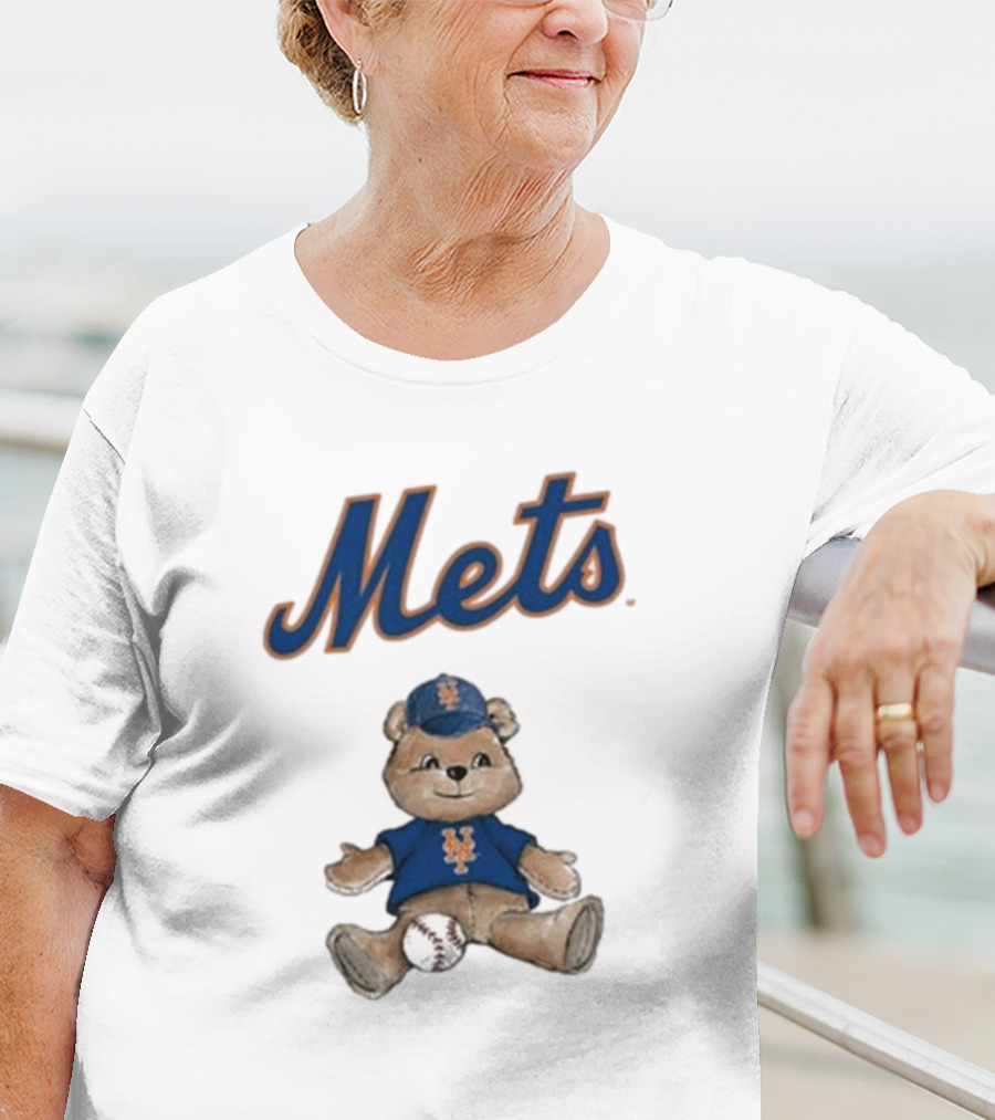 New York Mets Teddy Bear With Baseball T-Shirt