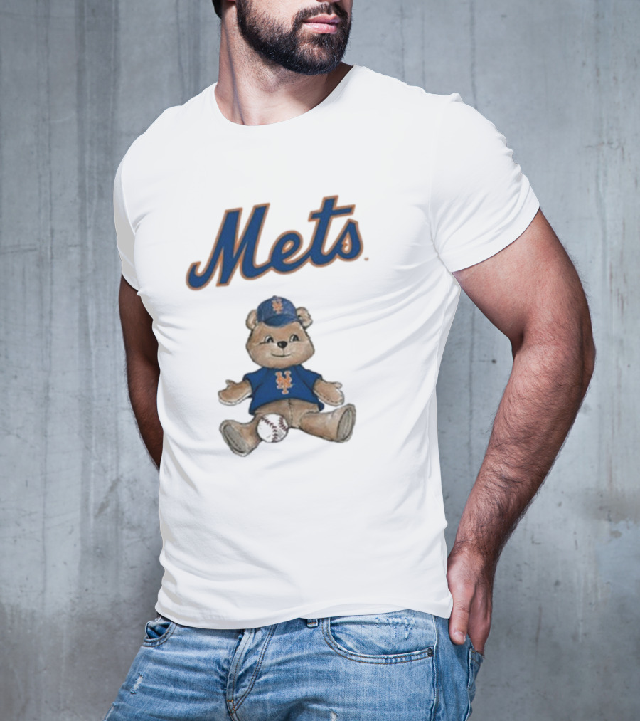 New York Mets Teddy Bear With Baseball T-Shirt