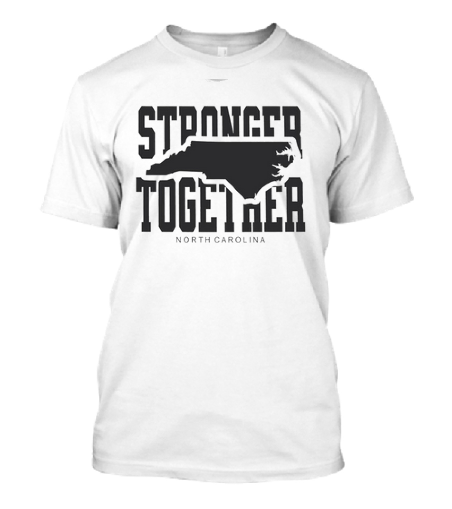 Stronger Together North Carolina Map T-Shirt