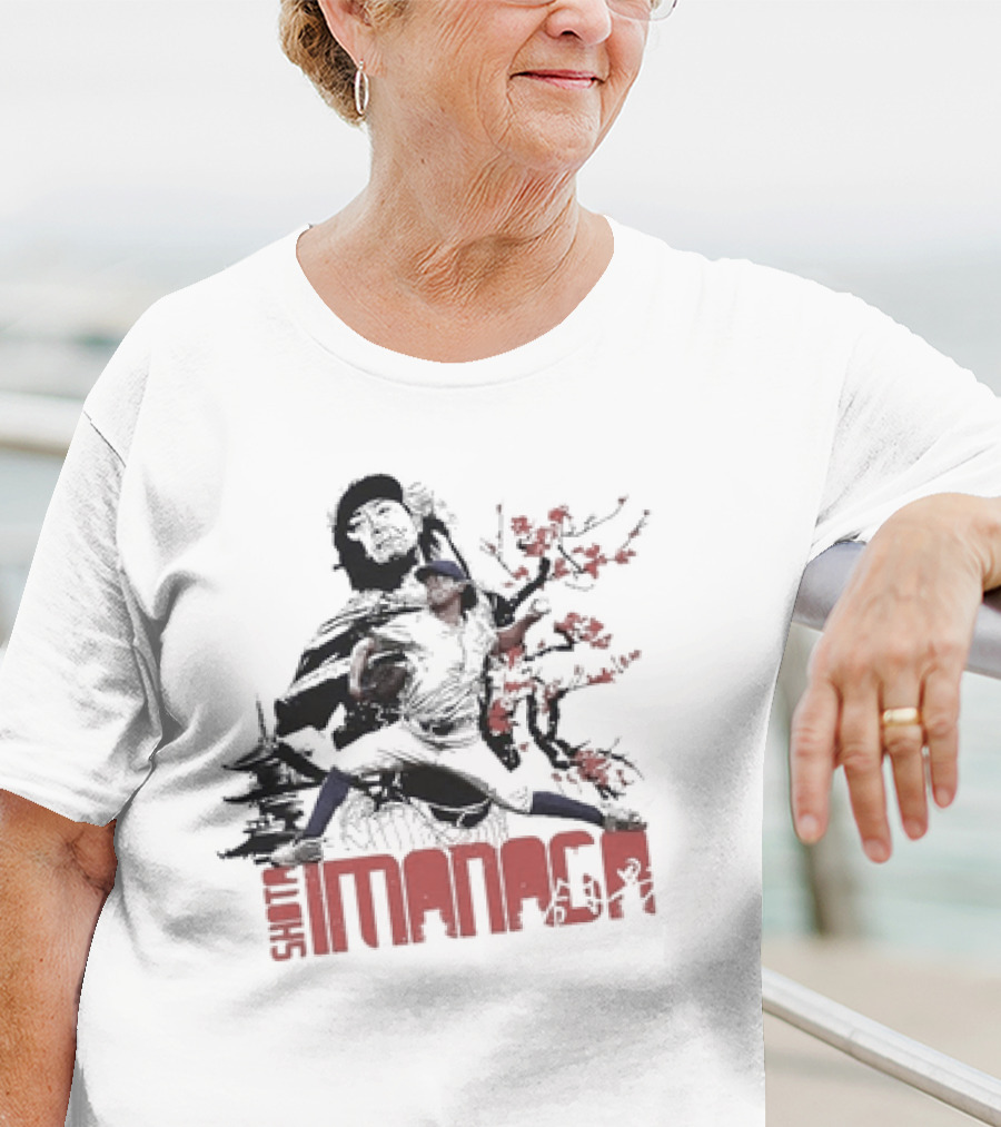 Shota Imanaga Chicago Cubs Cherry Blossom Pitcher With Pagoda And Warrior T-Shirt