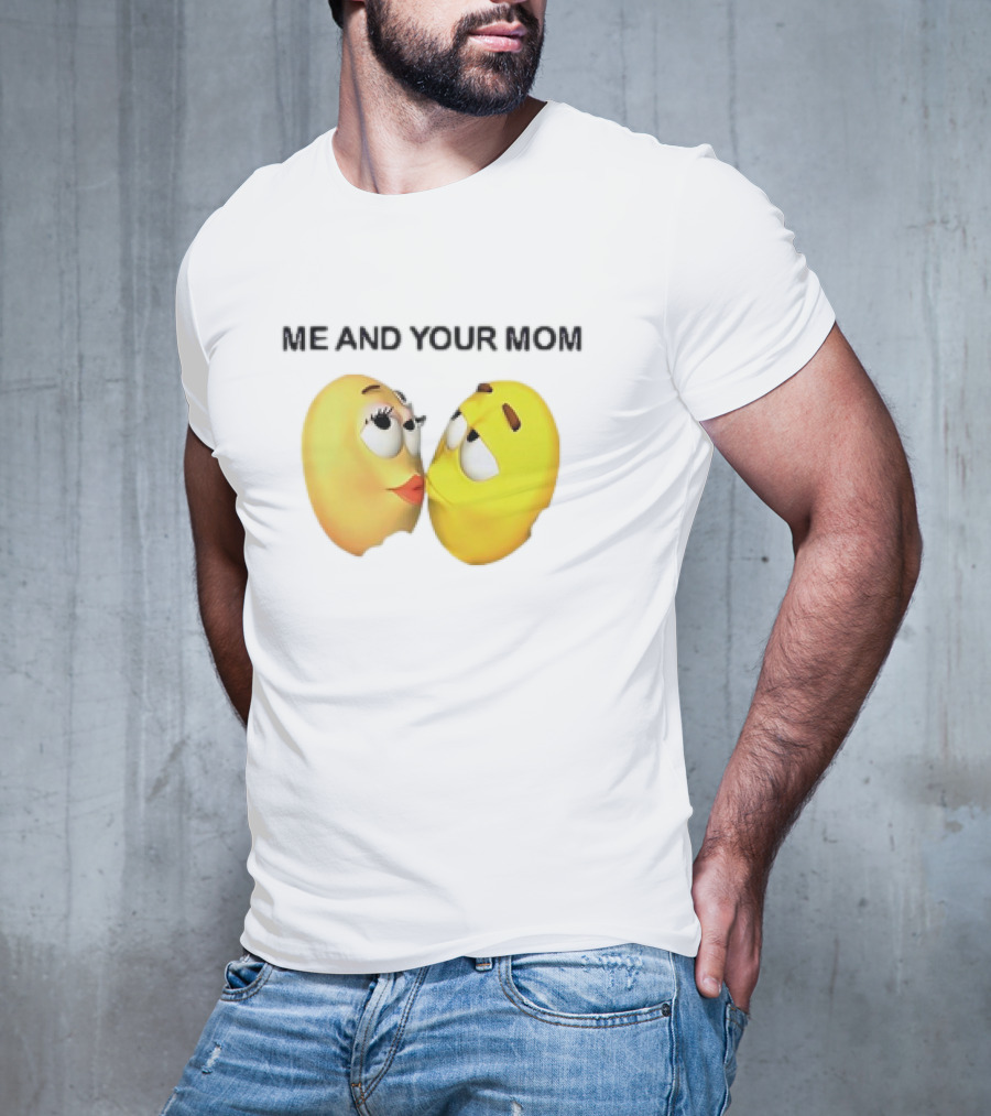 Smiley Face Me And Your Mom Emoji Couple T-Shirt
