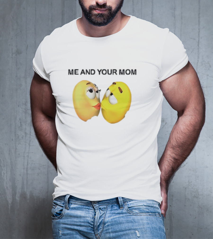 Smiley Face Me And Your Mom Emoji Couple T-Shirt