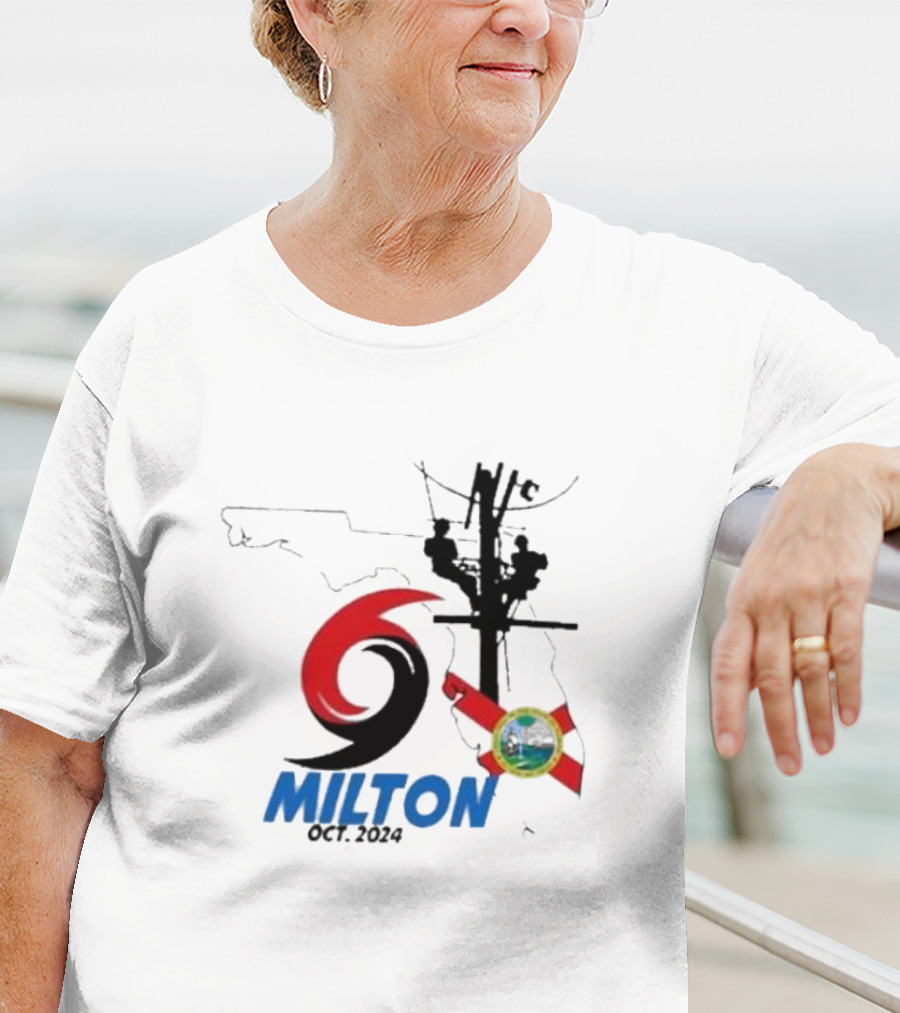 Hurricane Milton Florida Electrical Support October T-Shirt