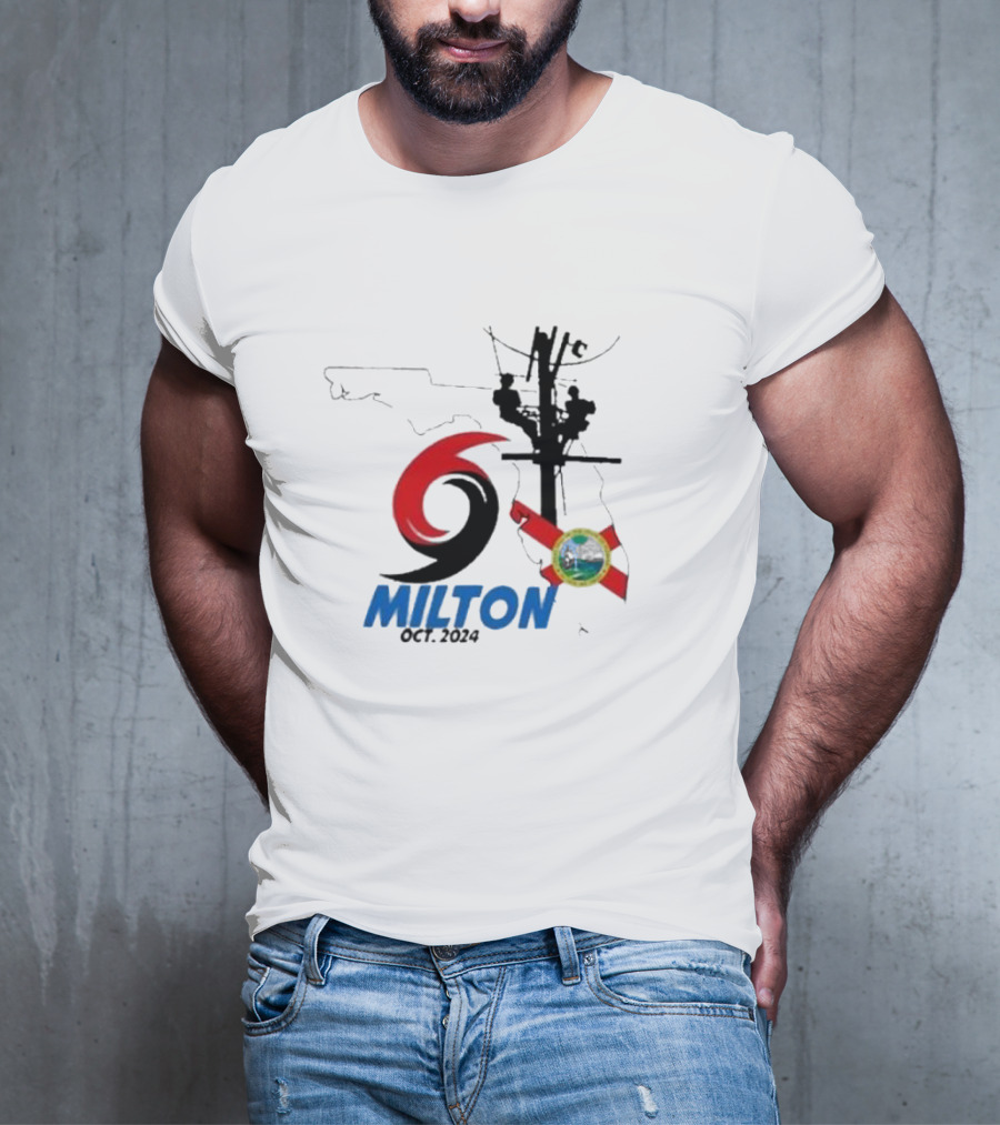 Hurricane Milton Florida Electrical Support October T-Shirt