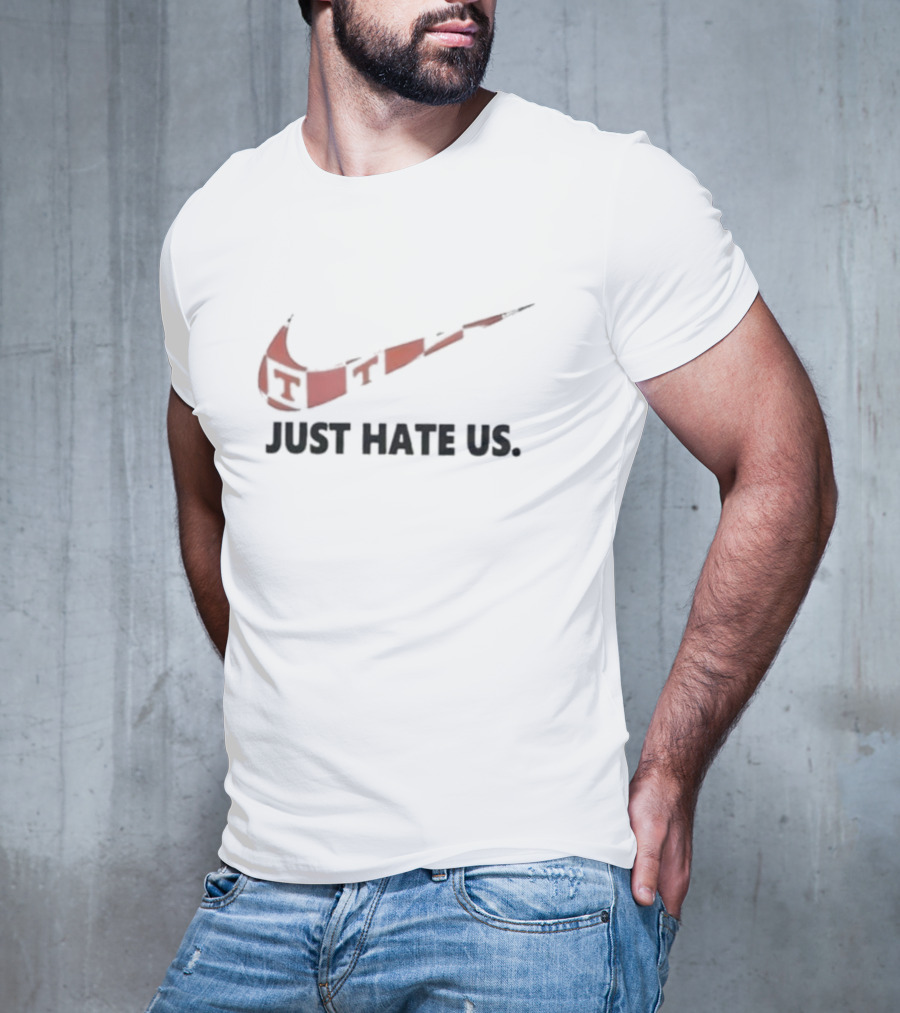 Tennessee Volunteers NCAA Just Hate Us T Logo Swoosh T-Shirt
