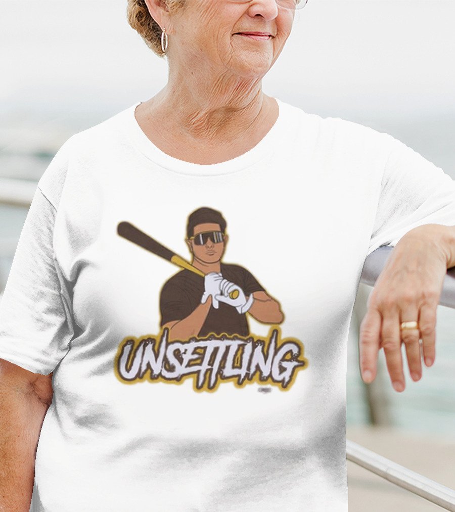 Unsettling Baseball Player With Bat And Gloves T-Shirt