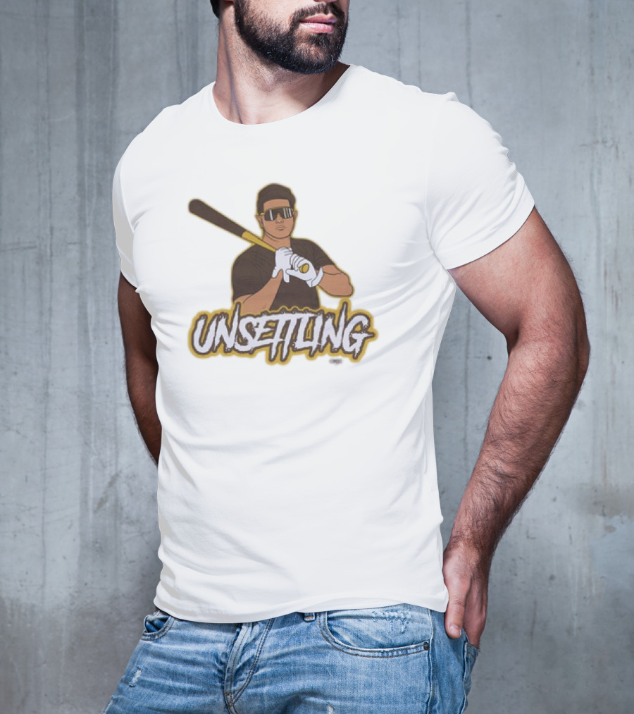Unsettling Baseball Player With Bat And Gloves T-Shirt