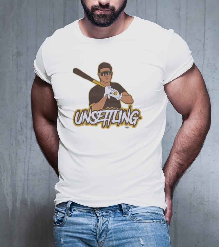 Unsettling Baseball Player With Bat And Gloves T-Shirt