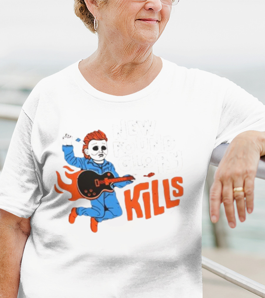New Found Glory Kills Michael Myers Guitar Flame Character T-Shirt