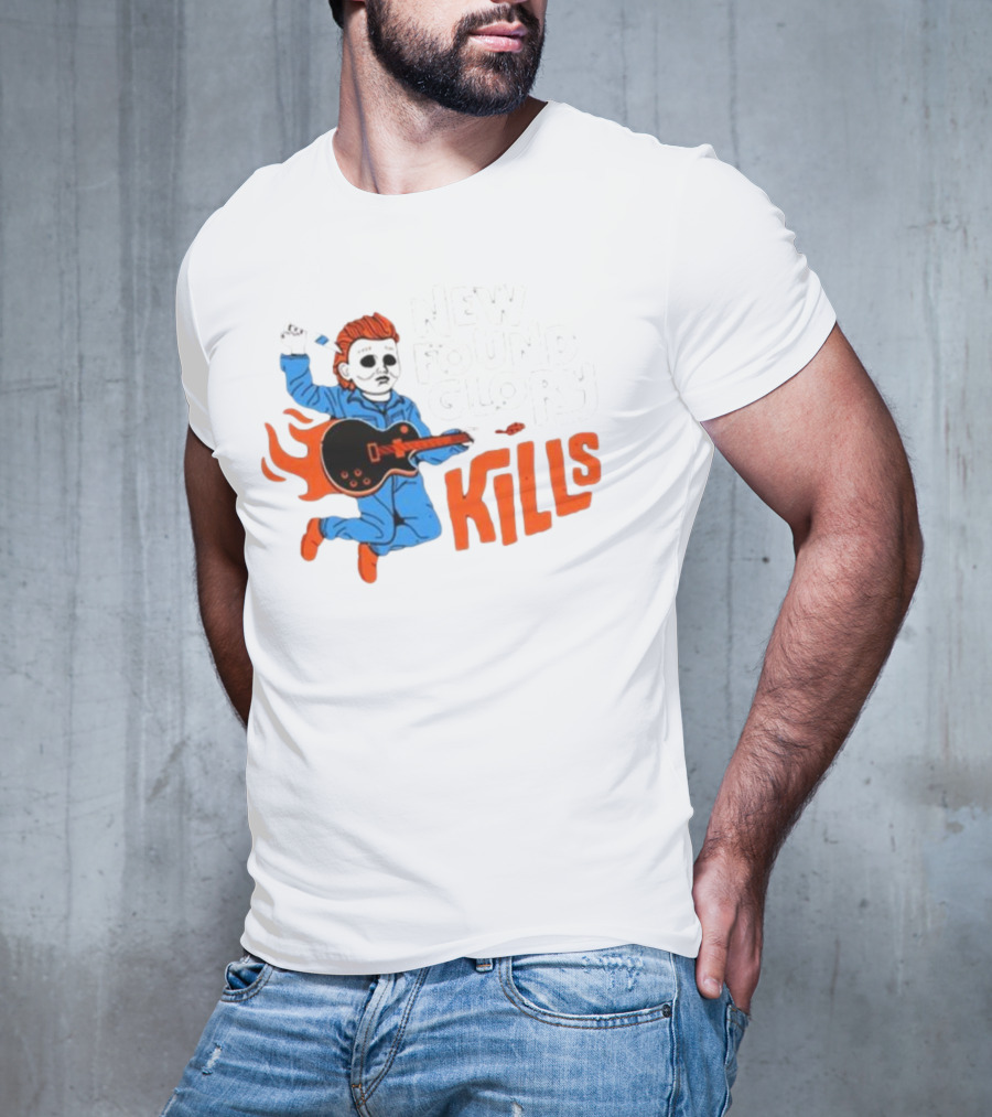 New Found Glory Kills Michael Myers Guitar Flame Character T-Shirt
