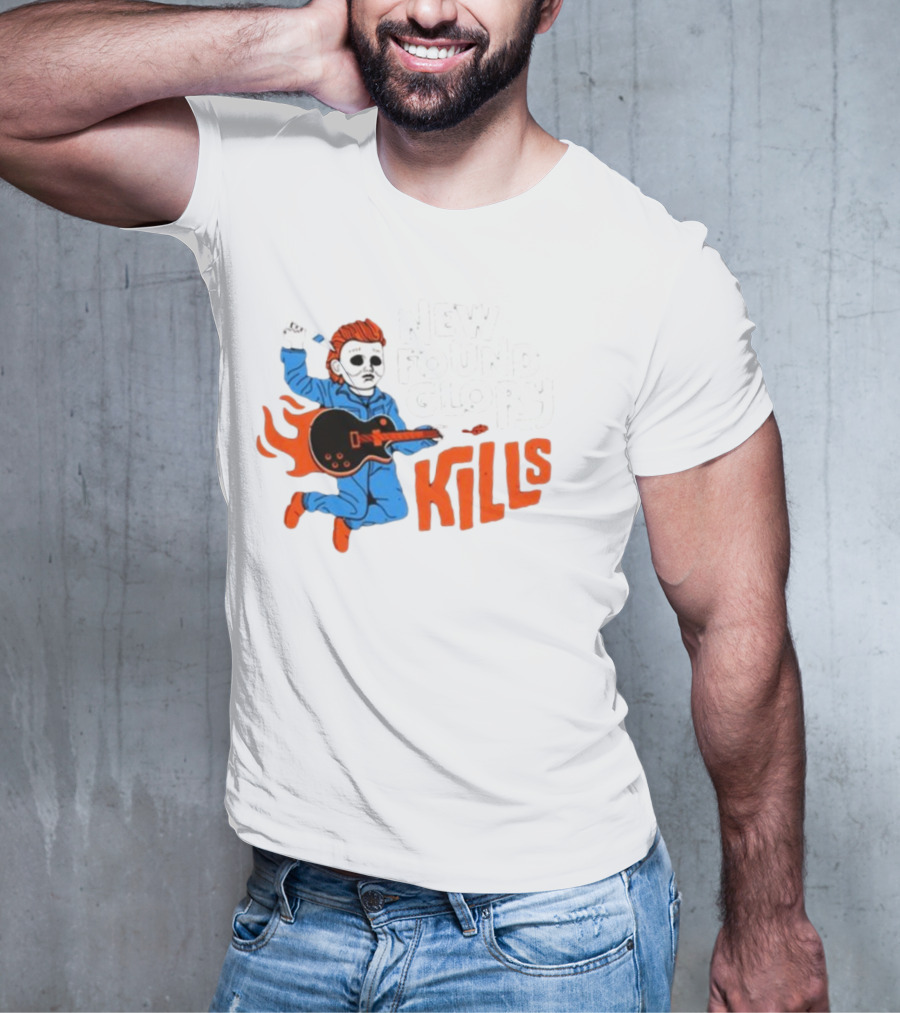 New Found Glory Kills Michael Myers Guitar Flame Character T-Shirt