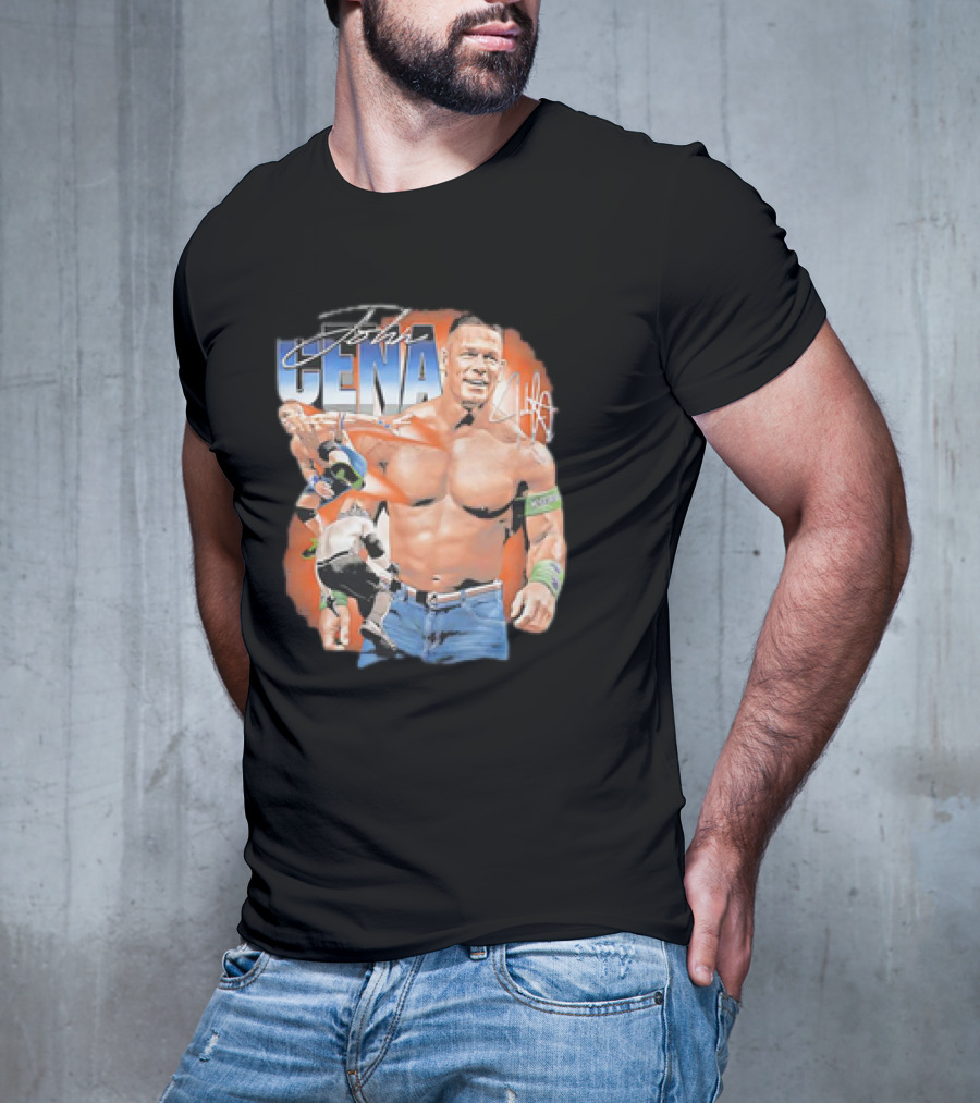 John Cena WWE Vintage Wrestler Action T-Shirt