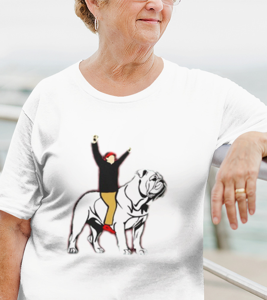 Kirby Smart And Uga Riding Into Battle Youth Competitor Bulldog Team Spirit T-Shirt