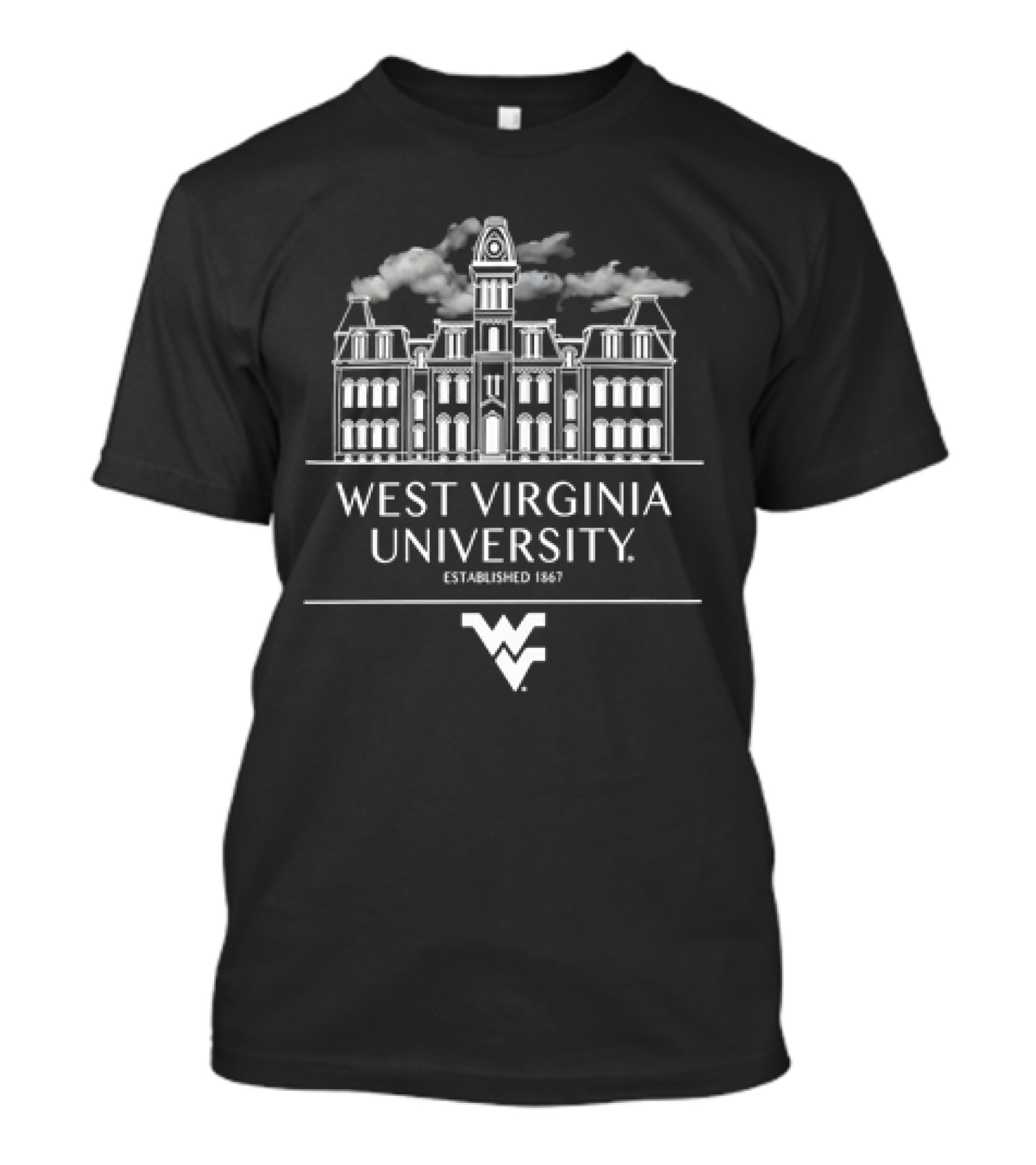 West Virginia University Established 1867 Iconic Building T-Shirt