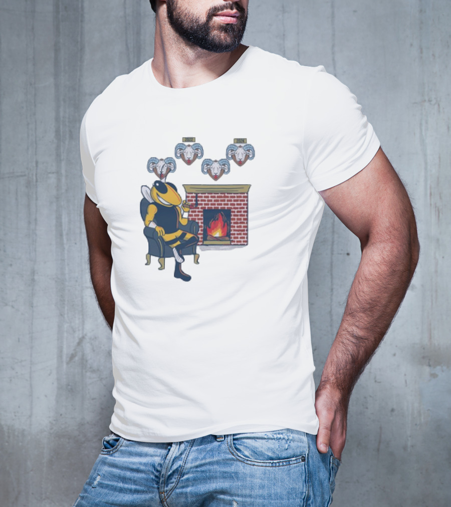 Mantel Georgia Tech Buzz Defeats UNC Tar Heels Four In-A-Row T-Shirt