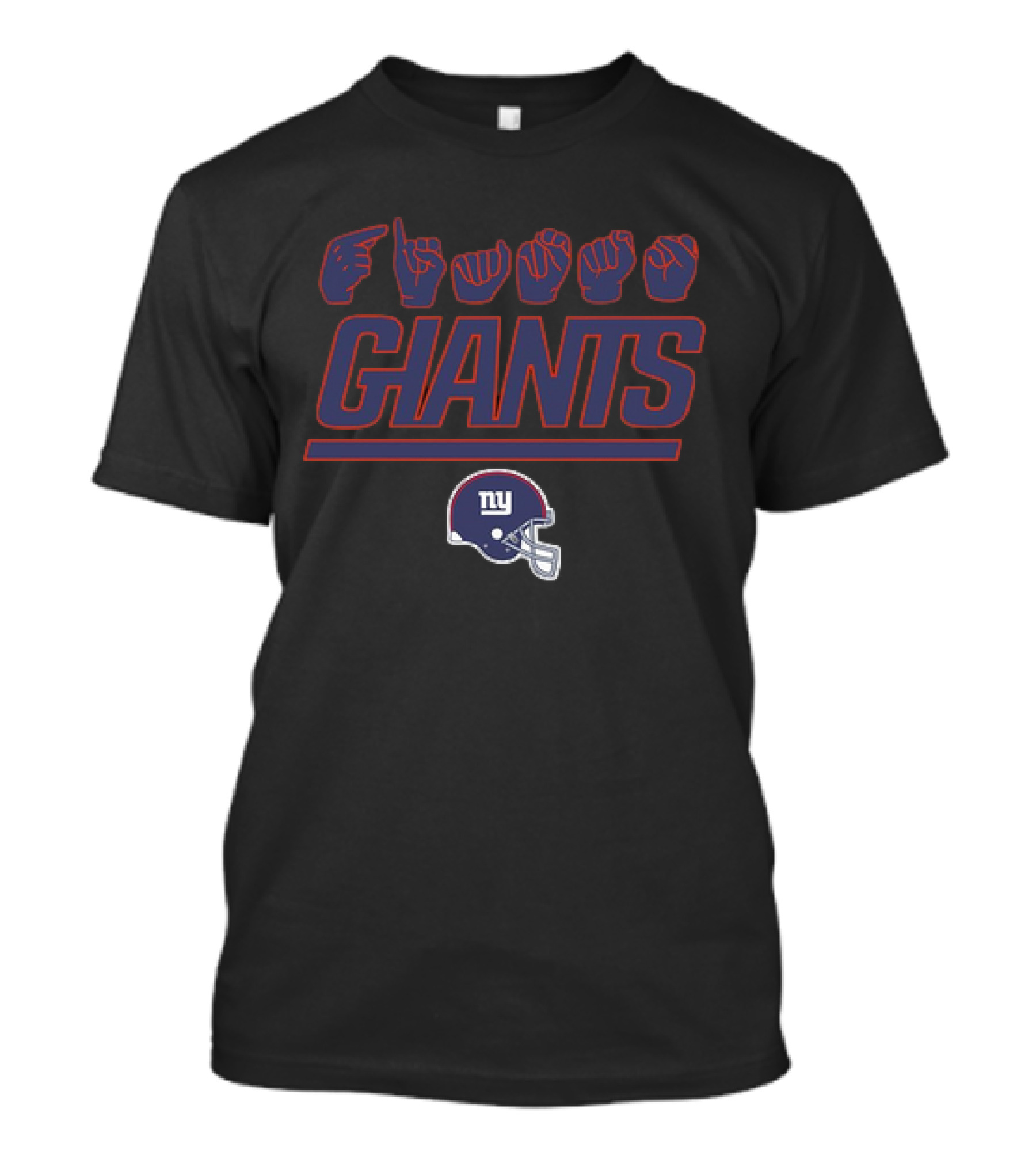 American Sign Language Giants NFL New York Giants T-Shirt