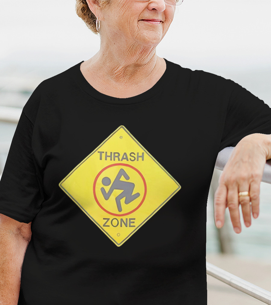 DRI Thrash Zone Symbol On Yellow Traffic Sign T-Shirt