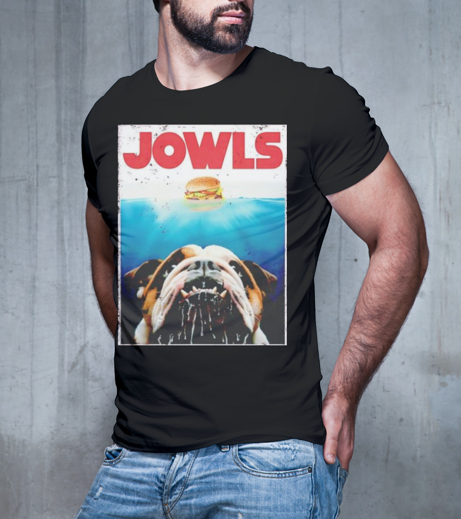 Jowls English Bulldog Burger Bully Dog Mom Dad T-Shirt