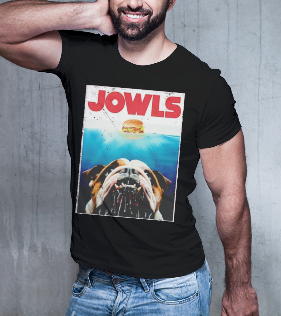 Jowls English Bulldog Burger Bully Dog Mom Dad T-Shirt