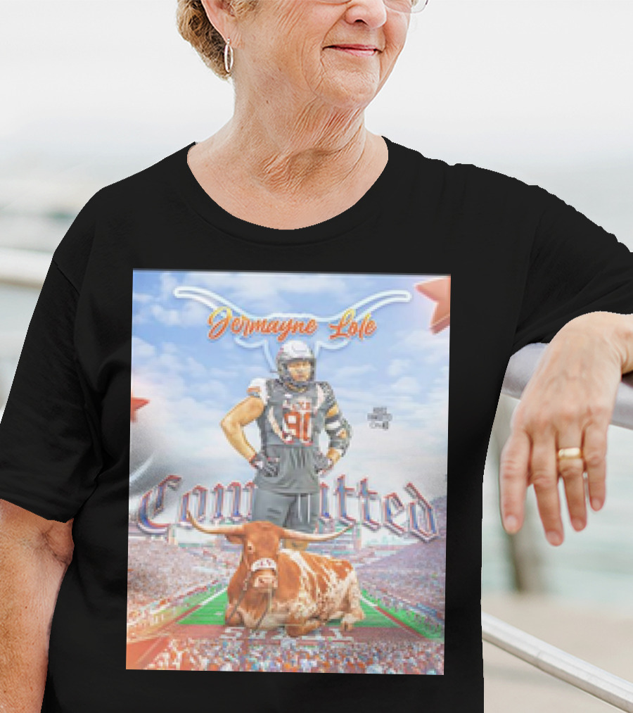 Jermayne Lole Committed Texas Longhorns Football Player Stadium And Mascot T-Shirt