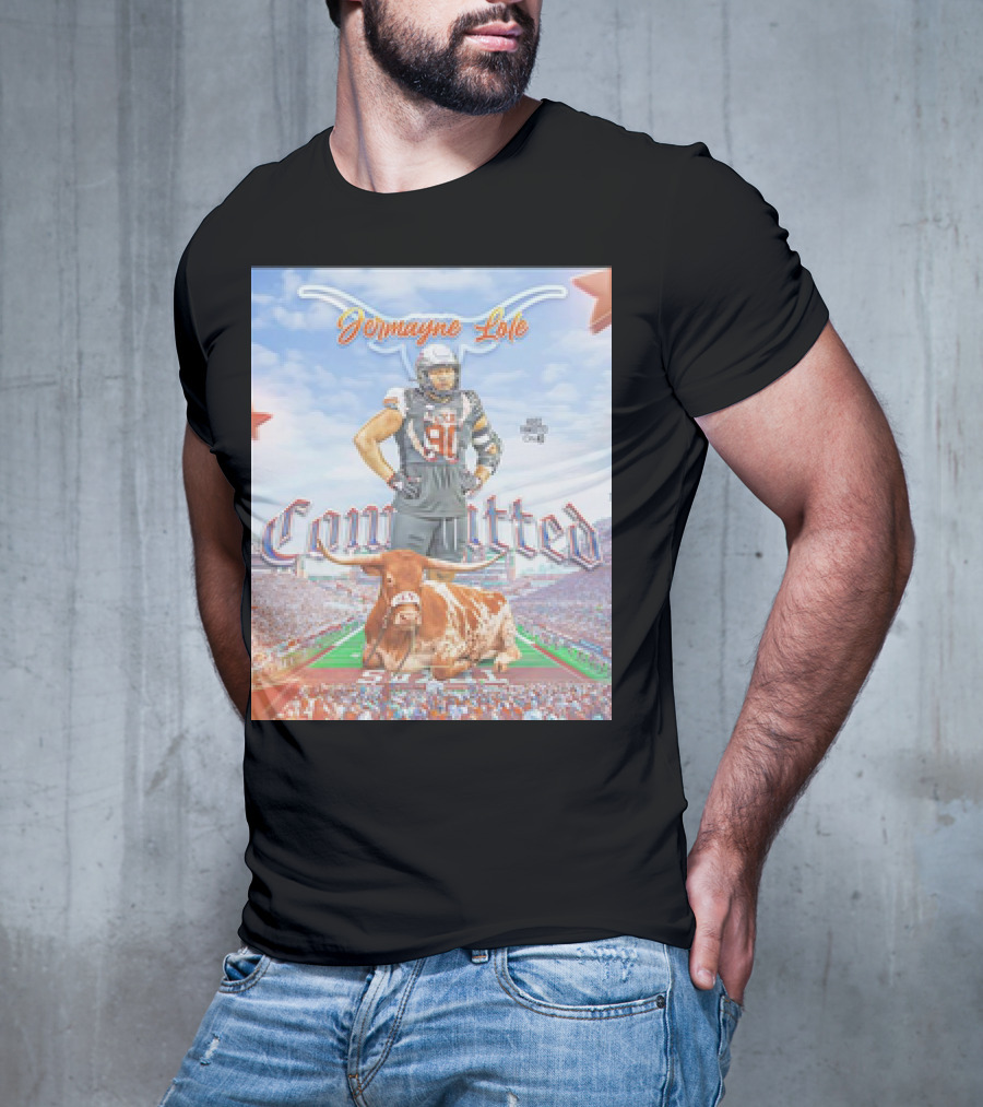 Jermayne Lole Committed Texas Longhorns Football Player Stadium And Mascot T-Shirt