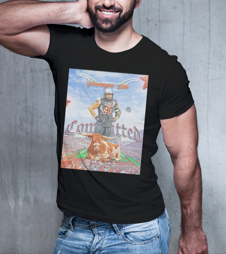 Jermayne Lole Committed Texas Longhorns Football Player Stadium And Mascot T-Shirt