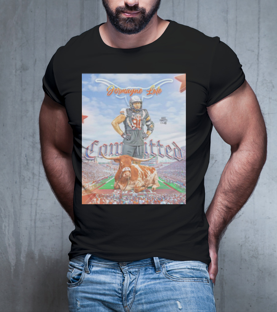 Jermayne Lole Committed Texas Longhorns Football Player Stadium And Mascot T-Shirt