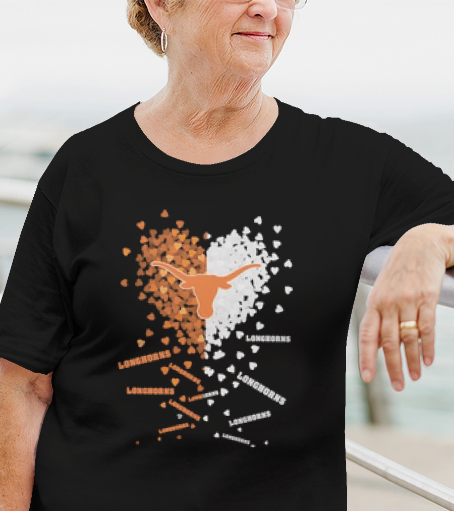 Texas Longhorns Mini Heart Football Longhorns T-Shirt