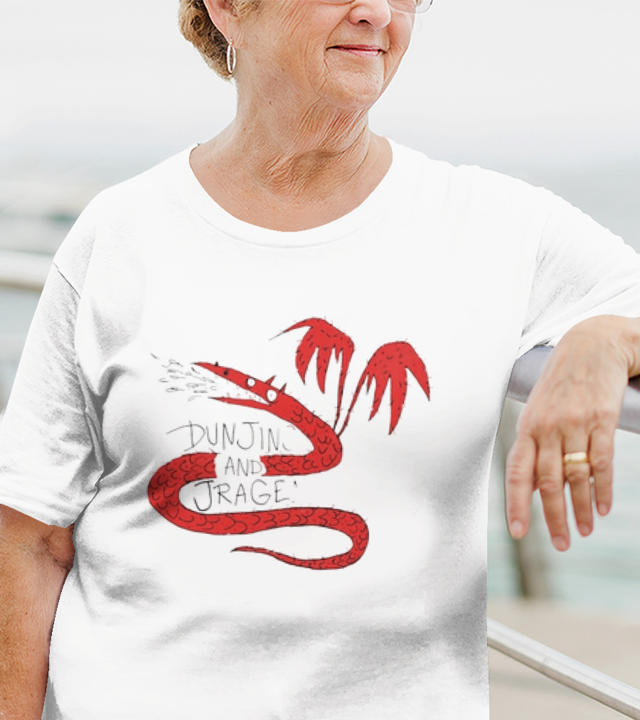 Dunjins And Jragens Fire-Breathing Red Serpent With Wings T-Shirt