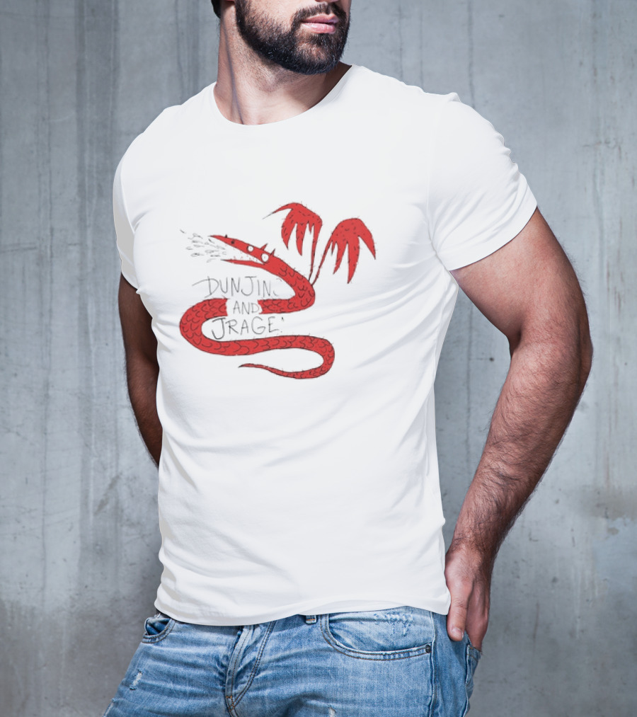 Dunjins And Jragens Fire-Breathing Red Serpent With Wings T-Shirt