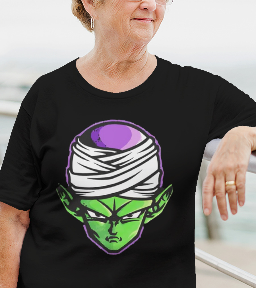 Piccolo Dragon Ball Z Green Face Turban Anime Character T-Shirt