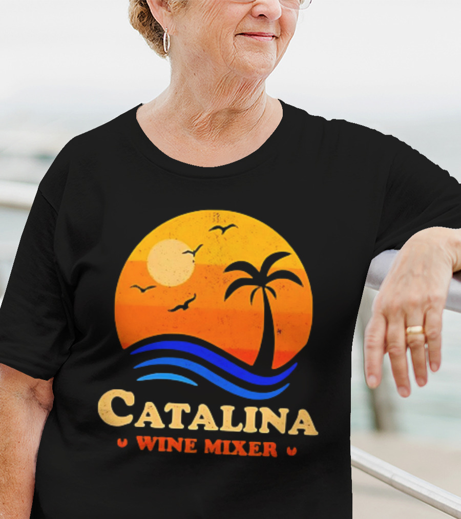 Step Brothers Catalina Wine Mixer Vintage Sunset Palm Island T-Shirt