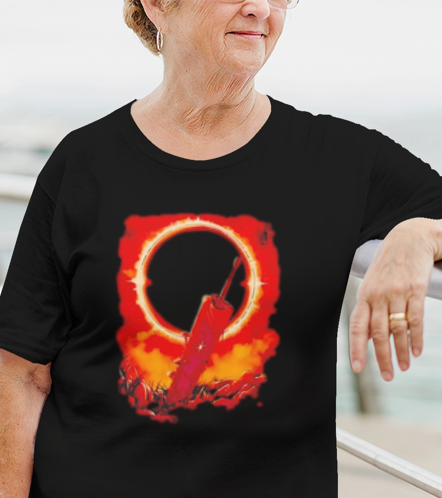 The Struggler Retro Eclipse Red Sword T-Shirt