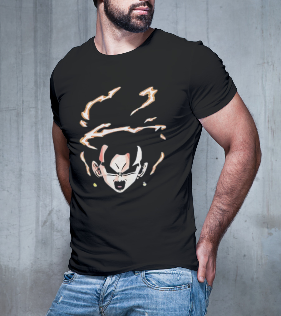 Vegito Dragon Ball Super Saiyan Fusion Face Anime T-Shirt