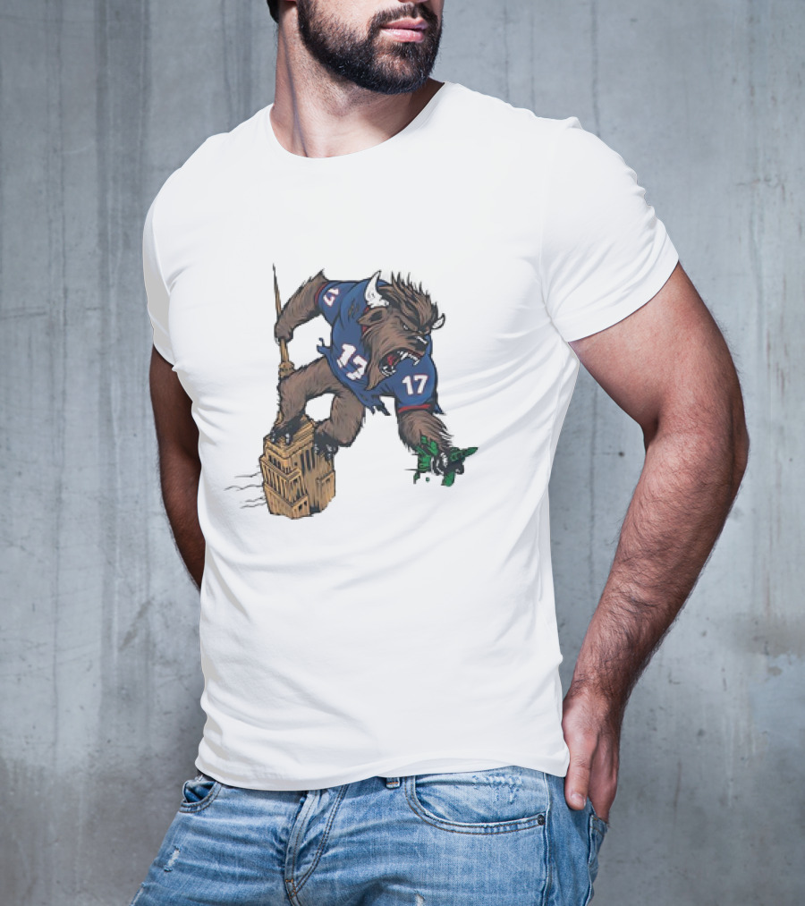 Buffalo Bills Josh Allen King Kong Shirt 17 Tower Monster T-Shirt
