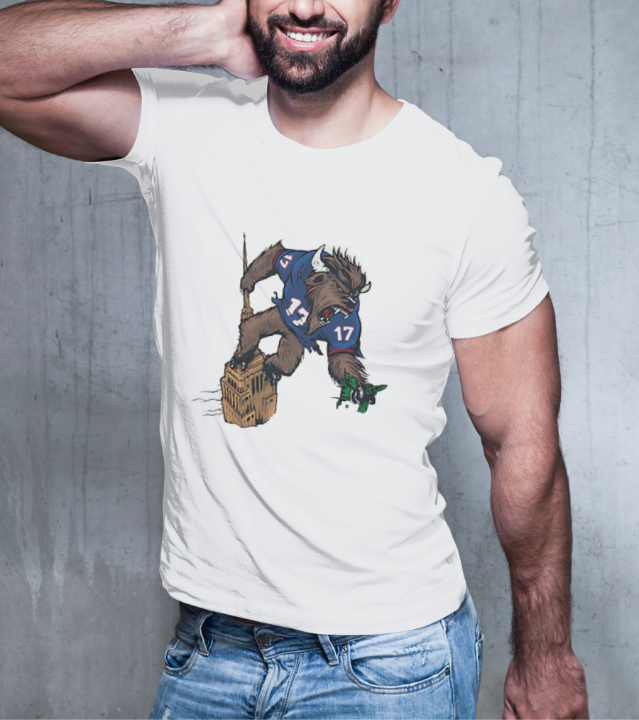 Buffalo Bills Josh Allen King Kong Shirt 17 Tower Monster T-Shirt