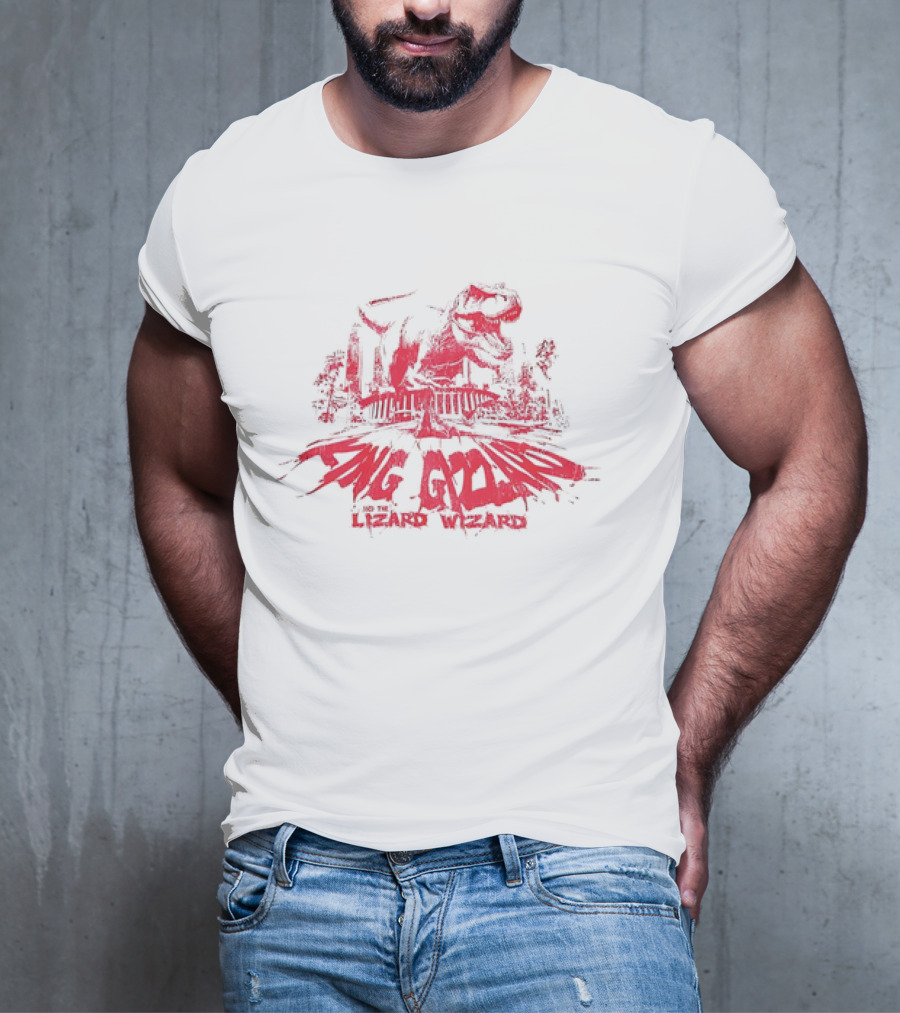 King Gizzard And The Lizard Wizard Dinosaur City Red Sketch T-Shirt