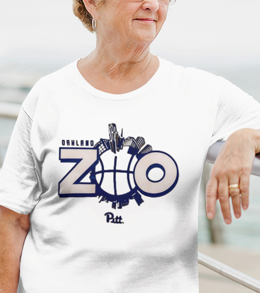 Pitt Oakland Zoo Basketball Skyline T-Shirt