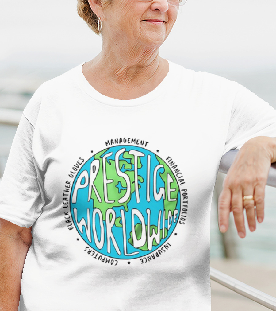 Step Brothers Prestige Worldwide Management Financial Portfolios Computers Black Leather Gloves Insurance T-Shirt